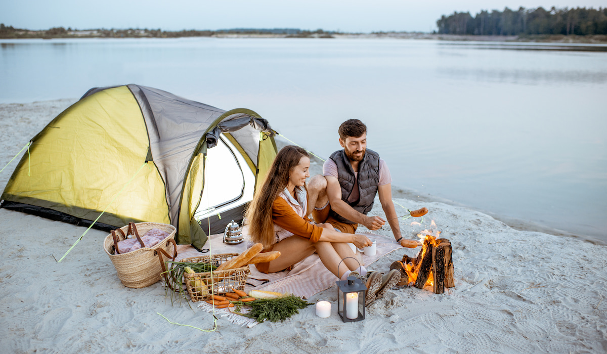 couple on campsite