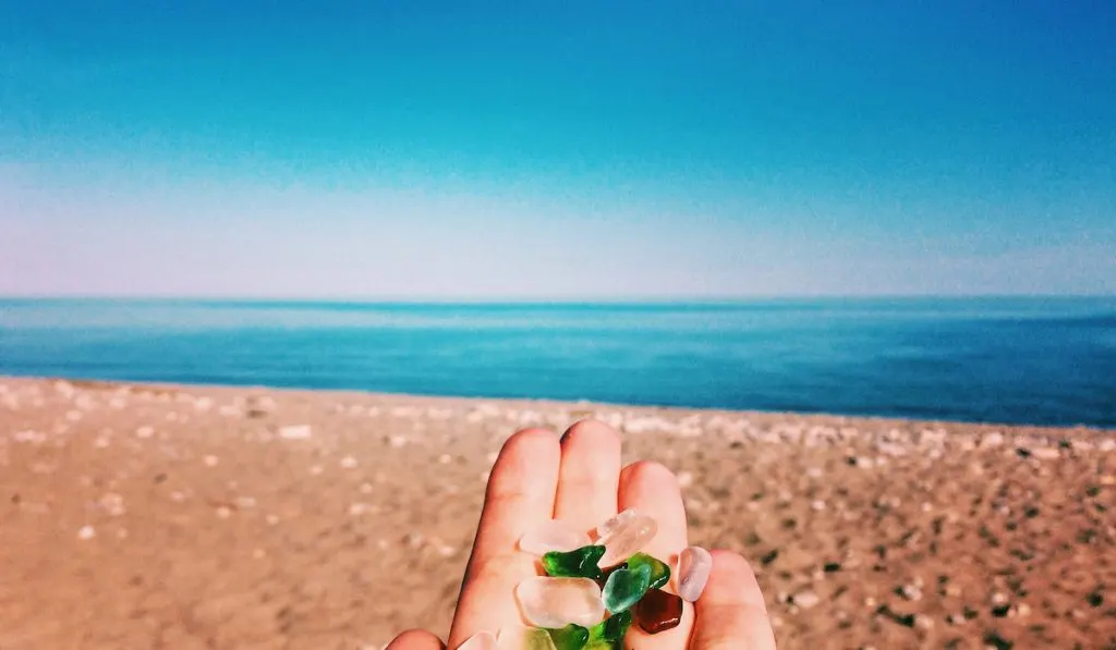 sea glass on hand