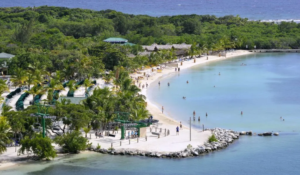 mahogany bay island top view